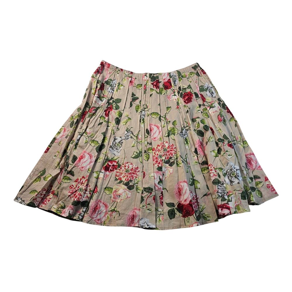 Cabi Skirt coquette Rose Garden Beige Floral cottagecore neutral EUC lined 4